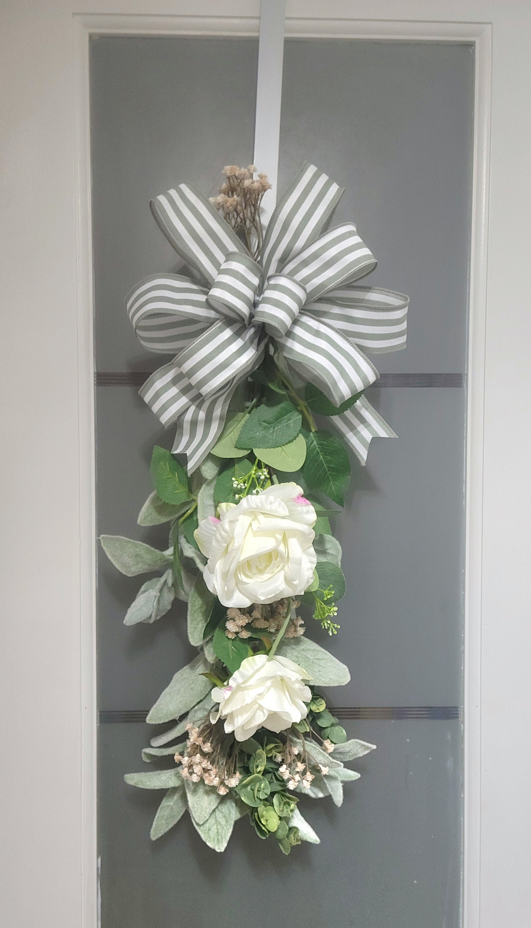 Guirnalda de lágrima, guirnalda floral, corona floral, decoración de verano, decoración de granja, decoración de boda, guirnalda de boda, guirnalda de puerta de entrada, guirnalda de farol