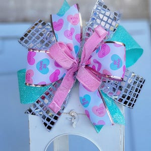 Valentine&#39;s Day Decoration, Valentine&#39;s Day Bow, Bow For Lantern, Bow For Wreath, Valentine&#39;s Day Wreath, Gift Bow, Bouqet Bow, Farmhouse