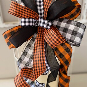 Halloween Decoration, Halloween Bow, Halloween Swag, Halloween Wreath,  Farmhouse Halloween Decor, Farmhouse Wreath, Fall Decor