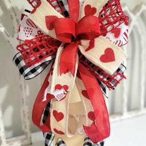 Valentine&#39;s Day Decoration, Valentine&#39;s Day Bow, Bow For Lantern, Bow For Wreath, Valentine&#39;s Day Wreath, Gift Bow, Bouqet Bow, Farmhouse