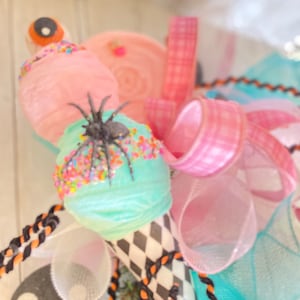 Halloween Decoration, Lantern Decor, Halloween Lantern Garland, Halloween Bow, Halloween Wreath, Halloween Swag, Pink Halloween Decor