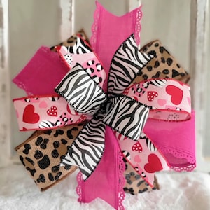 Valentine&#39;s Day Decoration, Valentine&#39;s Day Bow, Bow For Lantern, Bow For Wreath, Valentine&#39;s Day Wreath, Gift Bow, Bouqet Bow, Farmhouse