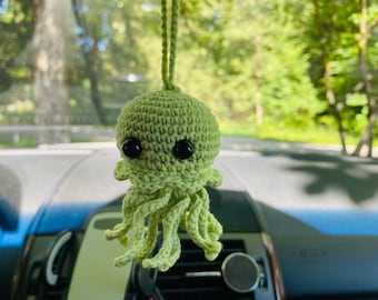 Pendentif de rétroviseur de voiture Octopus Octopus Accessoires de voiture, Charme de rétroviseur, Décoration de voiture, Pendentif au crochet