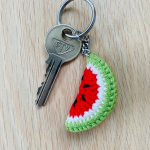 Keyring Watermelon, Crocheted Pendant, Accessories
