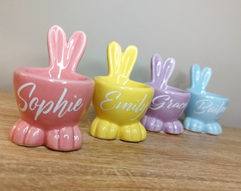 Personalised Bunny Egg Cups, Easter, Personalised Easter, Bunny Feet, Easter Egg, Easter Egg Cups, Egg Cups, Bunny, Rabbit, Easter Cup