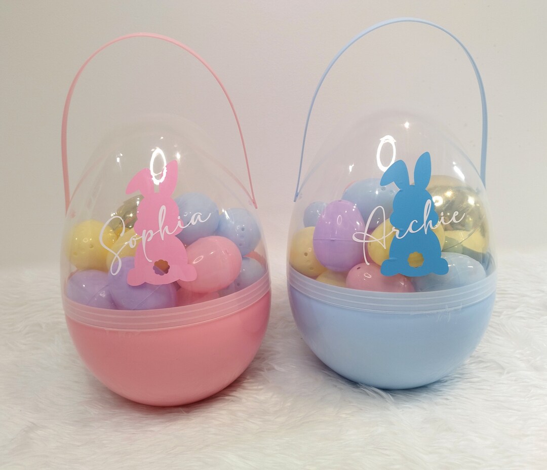 Personalised Easter Egg Hunt Baskets With 29 Mini Fillable Eggs