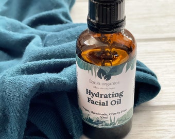 Organic Hydrating  Facial Oil Serum - Vegan - Handmade - Face oil - Face serum- Moisturiser- Hydrating Face Oil