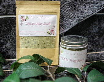 Brightening Matcha Body Scrub 100% Natural, Organic, Vegan, Handcrafted & Australian Made