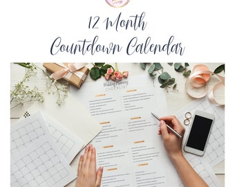 12 Monate Hochzeit Countdown Kalender