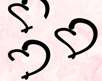 3 Paquete de svg de corazón, svg de corazón, svg de corazón dibujado a mano, svg de corazón de boceto, svg de corazón abierto, svg de corazón de doodle, svg de amor, svg de San Valentín, cricut,png
