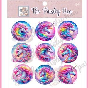 Unicorn Fantasy Stickers: Waterproof Vinyl Decals for Journals