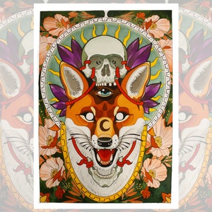 Print: neo-traditional fox