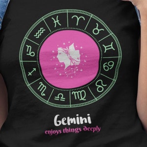 Gemini Zodiac T-Shirt – Enjoy Life, Embrace Curiosity