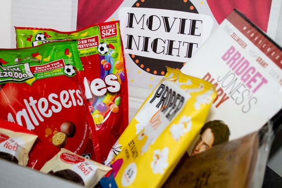 Movie Night Box Gift Box Girls Night In Pamper Hamper Etsy