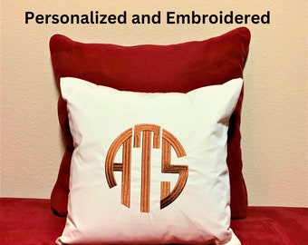 Monogrammed Pillow Cover