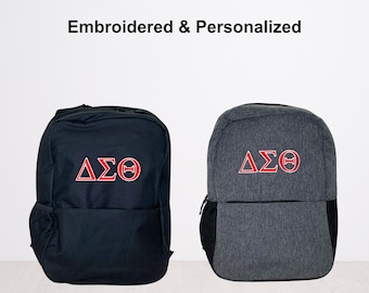 Delta Sigma Theta Personalized Embroidered Backpack Bookbag