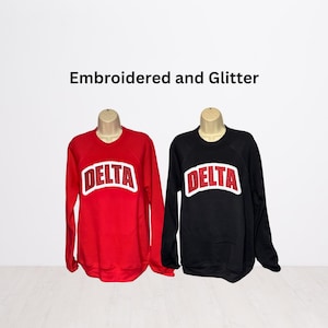 Delta Double Glitter Sweatshirt, Delta Sigma Theta
