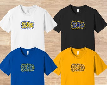 SGRho Retro Doodle 80s Style T-Shirt, Sigma Gamma Rho