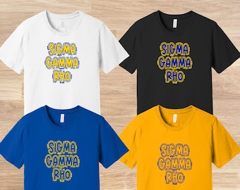 Sigma Gamma Rho Retro Doodle 80s Style T-Shirt
