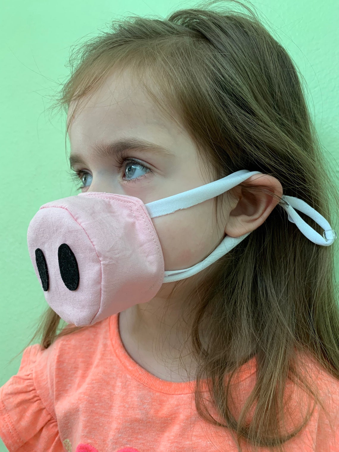 Piggy Face Mask ADULT or CHILD SIZE Pig Face Mask Pig Etsy