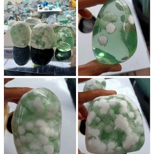 1.3kg(316B)3pcs &quot;Spectacular rare item clear full snow balls skin&quot; of Andara Crystal Monatomic Natural Rough smashed limited item.