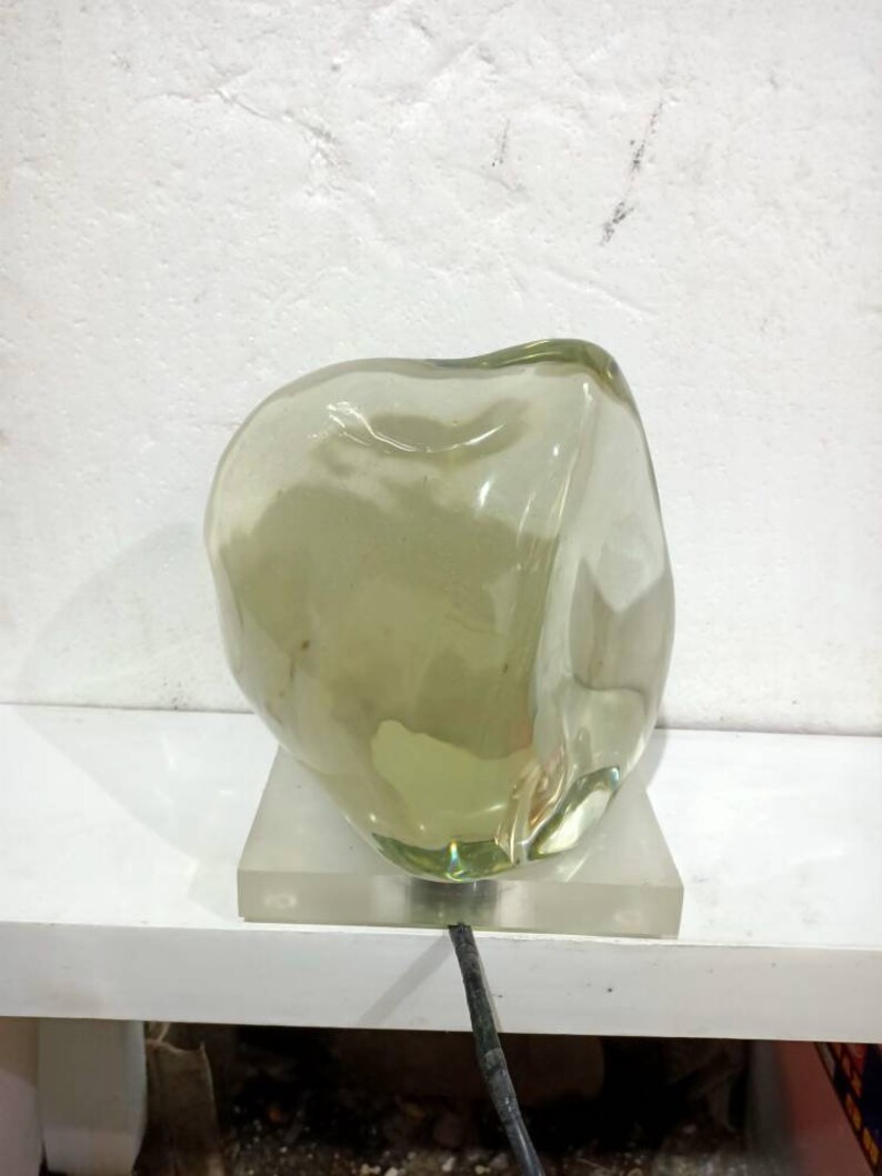 5.1kgE046 Nuovi pezziTopaz Yellow Foamof Andara Crystal Monatomic Natural lucidato con luce di base a LED per la meditazione immagine 9
