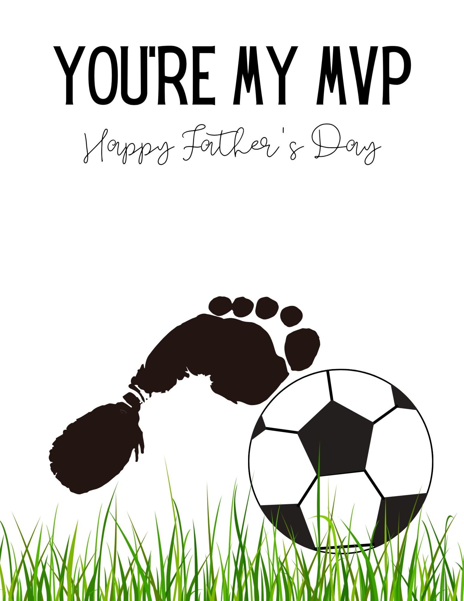Soccer Dad Happy Father's Day Footprint Children's Etsy
