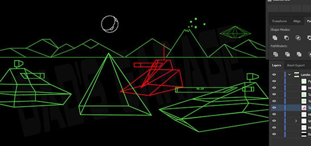 Battlezone Retro Video Game Vector Files (EPS, SVG) - Etsy