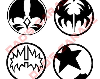 Kiss Rock Make-Up Character Symbols