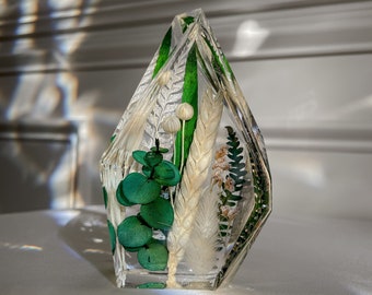 SMALL Gem Block | Wedding Floral Preservation | Resin Floral Preservation | Bridal Bouquet Preservation | Custom Bouquet Preservation