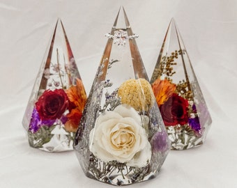 Custom Ring Holder with Dried Flowers Only | Resin Ring Holder | Bridal Bouquet Preservation | Wedding Floral Preservation