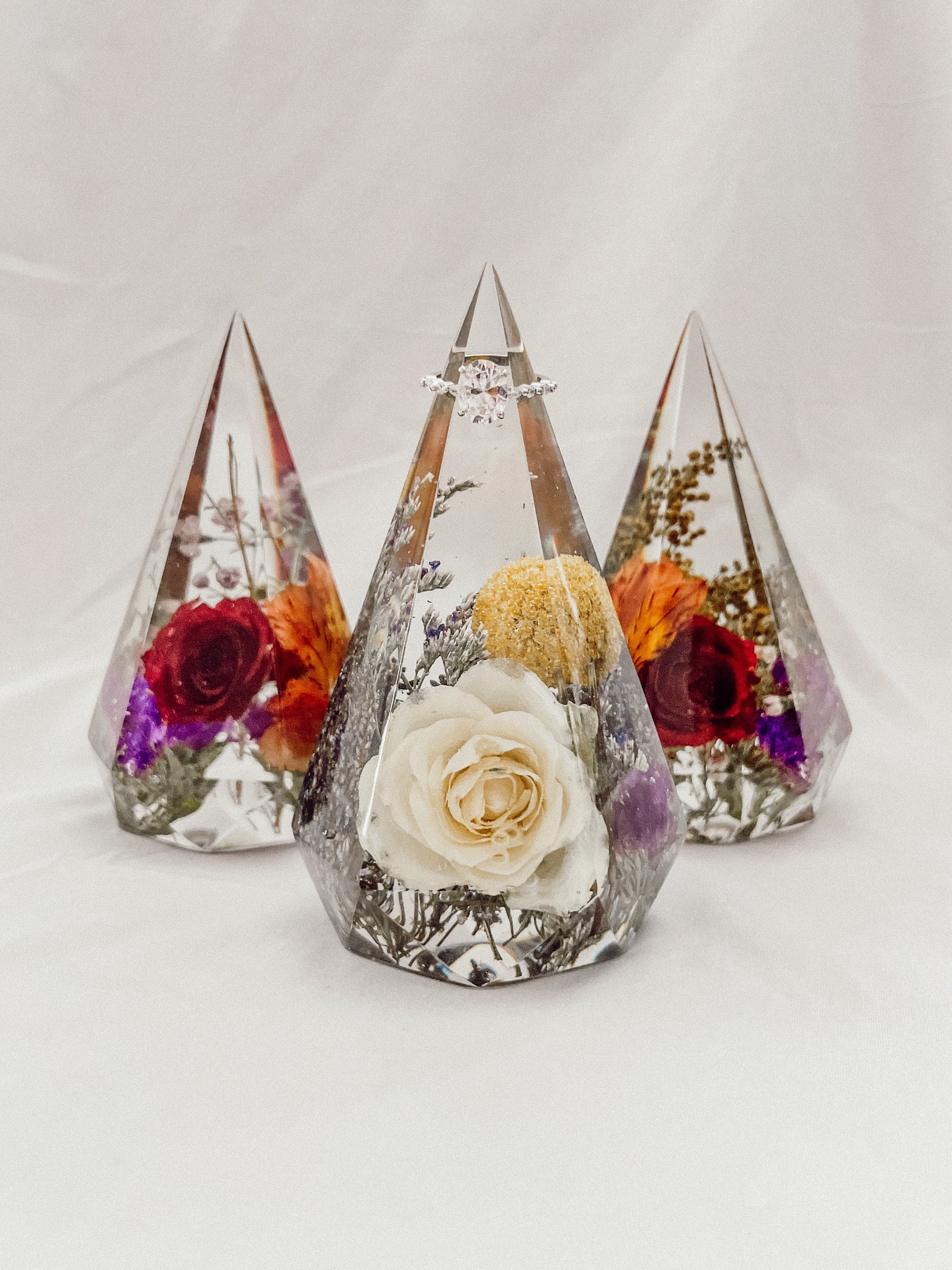 Custom Ring Holder With Dried Flowers Only Resin Ring Holder Bridal Bouquet Preservation Wedding Floral Preservation Etsy