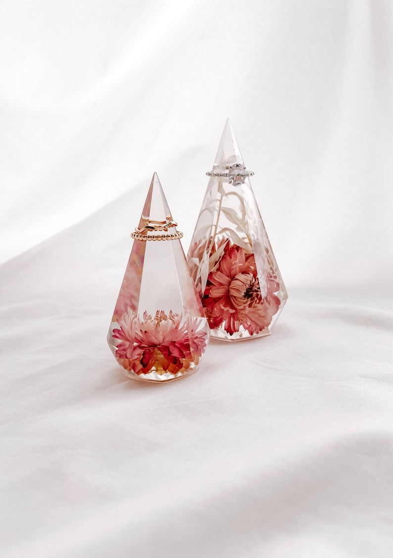 Resin Ring Holder Floral Ring Holder Diamond Ring Holder Etsy
