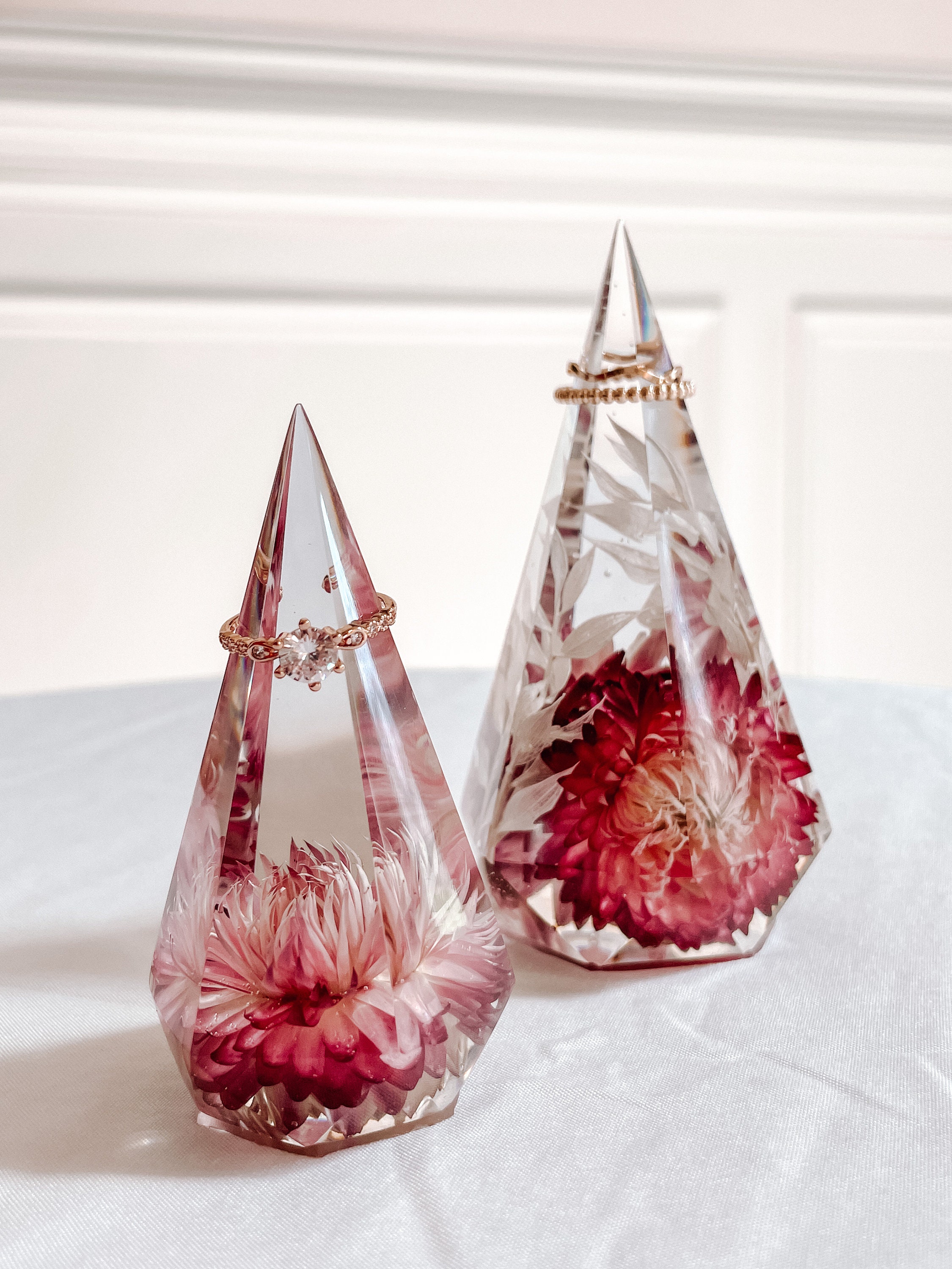 Resin Ring Holder Floral Ring Holder Diamond Ring Holder Etsy