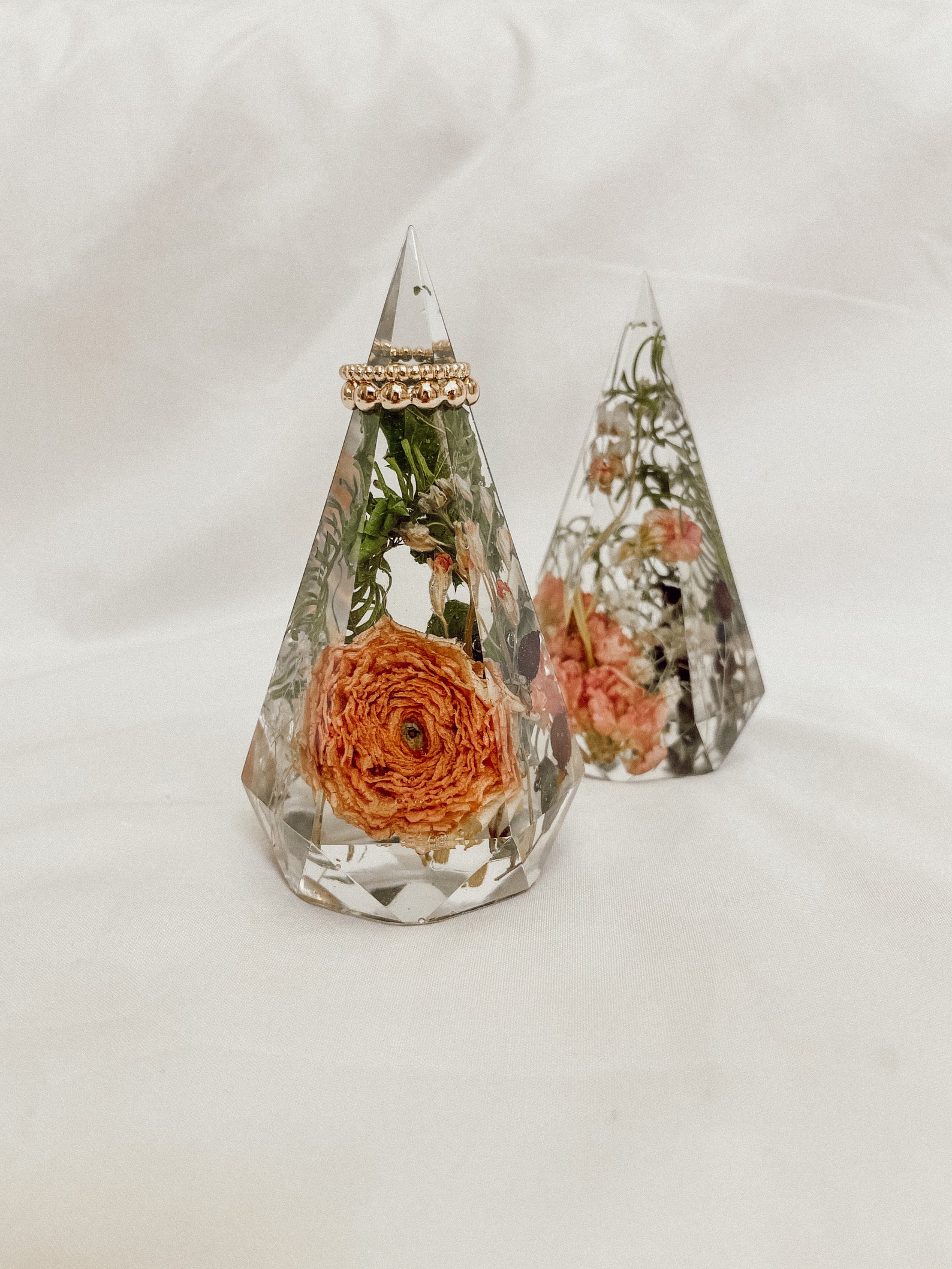Custom Ring Holder With Dried Flowers Only Resin Ring Holder Etsy
