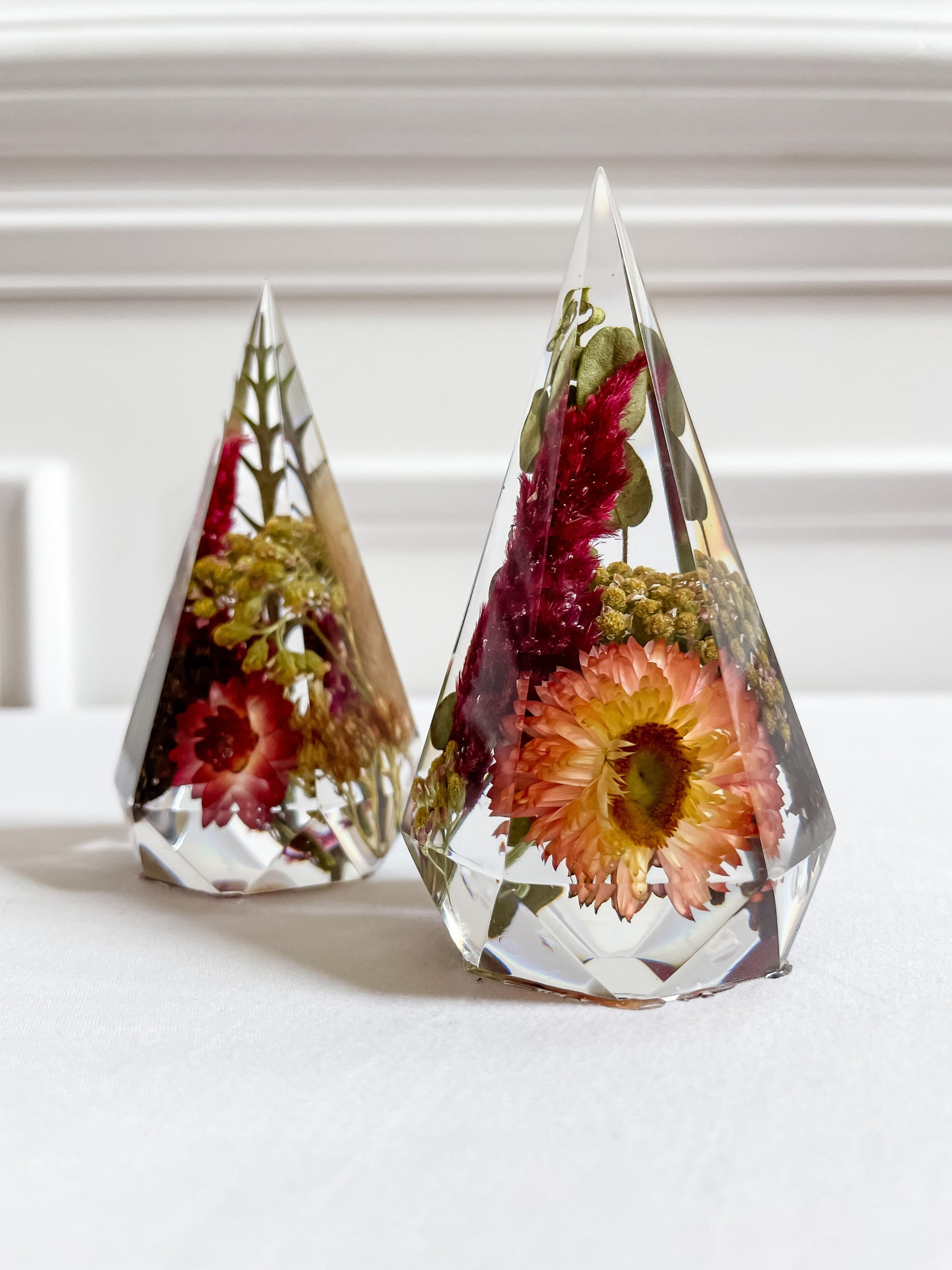 Custom Ring Holder With Dried Flowers Only Resin Ring Diamond