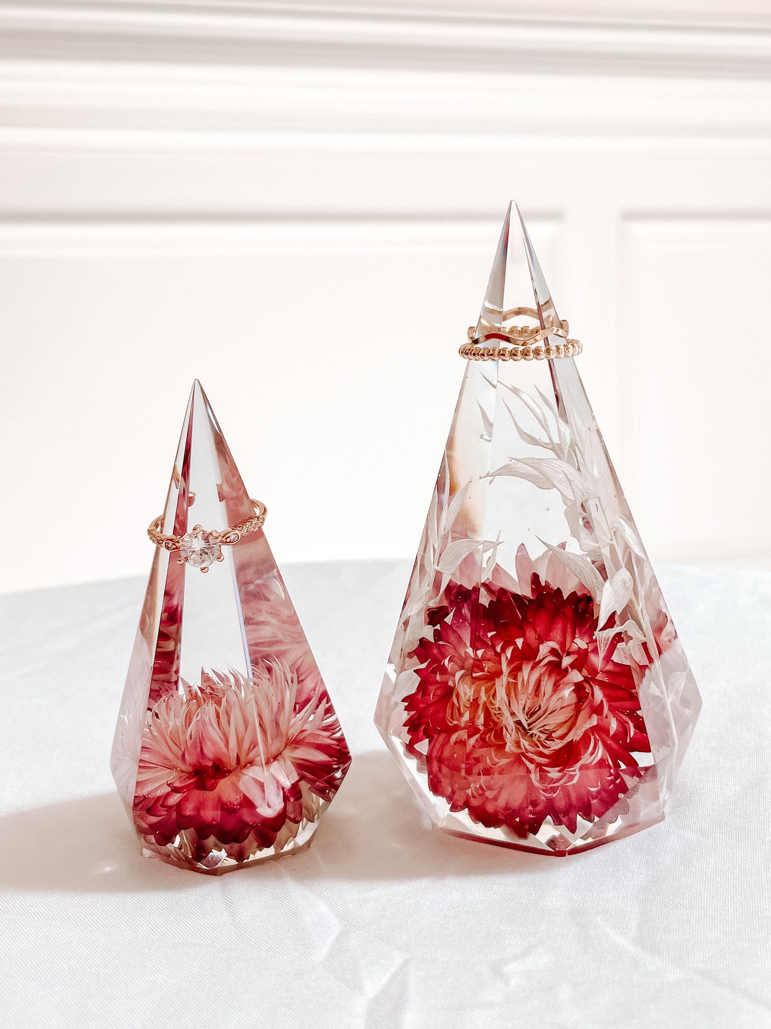 Resin Ring Holder Floral Ring Holder Diamond Ring Holder Etsy