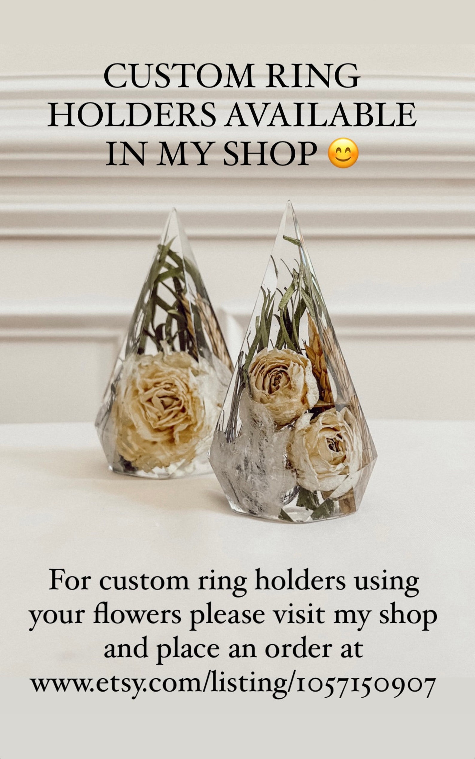 Resin Ring Holder, Floral Ring Holder, Diamond Ring Holder, Wedding Gift Ideas, Bridal Floral