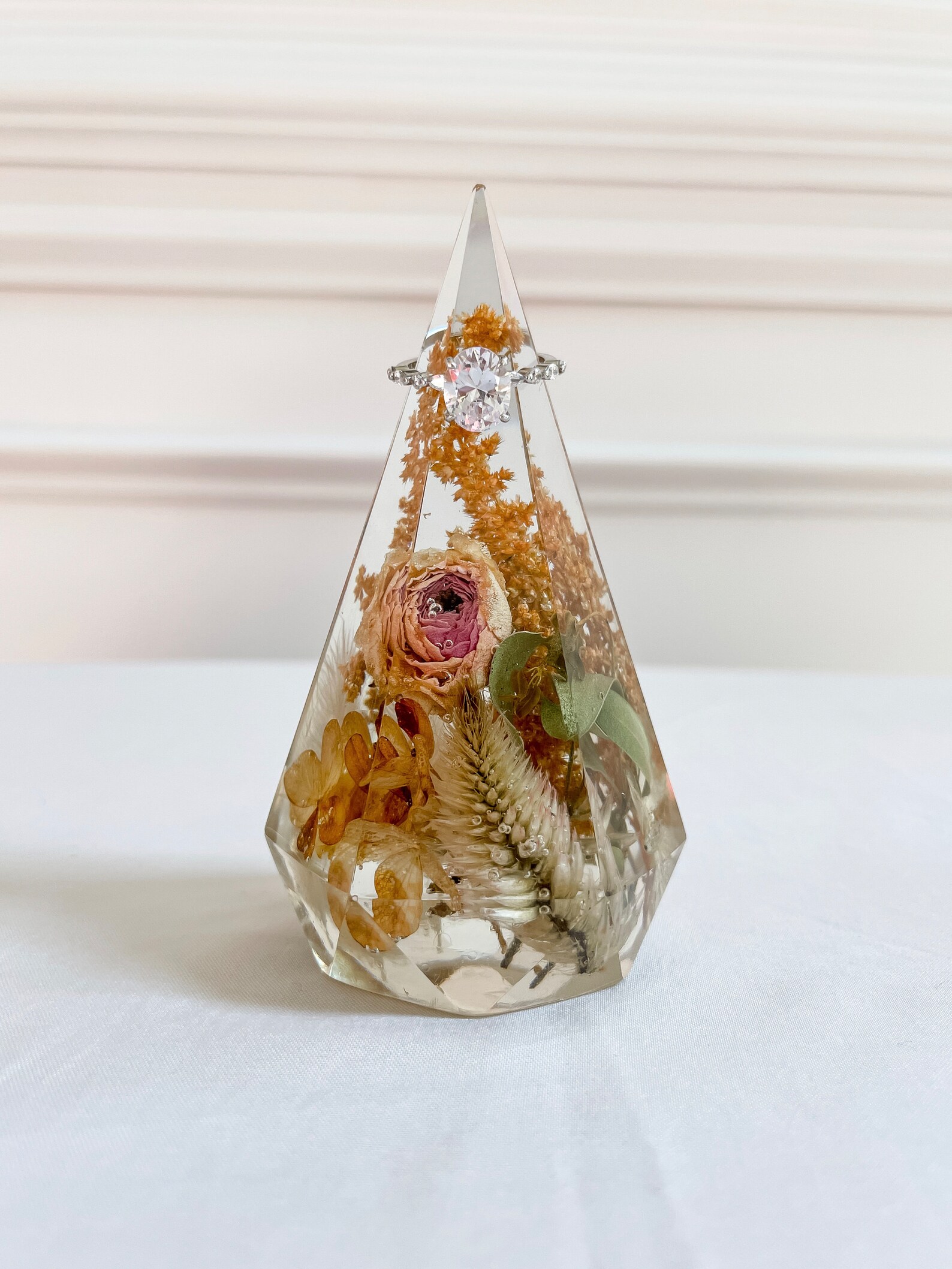 Custom Ring Holder With Dried Flowers Only Resin Ring Holder Etsy