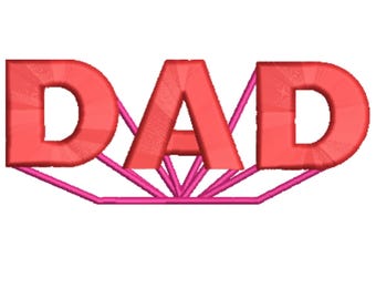 DAD 3D Puff Hat Embroidery Design | Father's Day Gift (Instant Download)