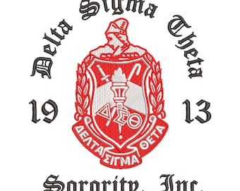 Diseño de bordado Delta Sigma Theta con palabras (dst,pes,jef)