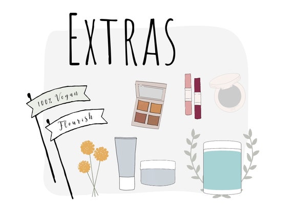 Graphics for Social Media Set 1. Nutrition and Supplement Clipart Makeup Clipart Illustrations for Instagram Story Highlights