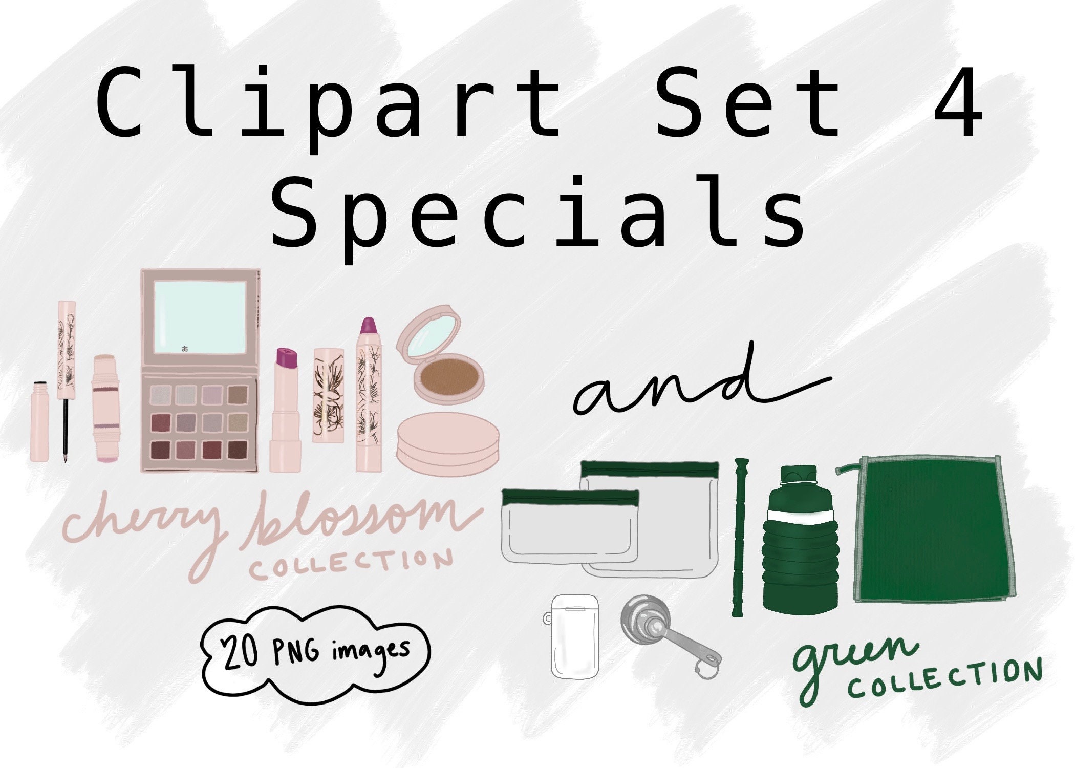 Graphics for Social Media Set 1. Nutrition and Supplement Clipart Makeup Clipart Illustrations for Instagram Story Highlights