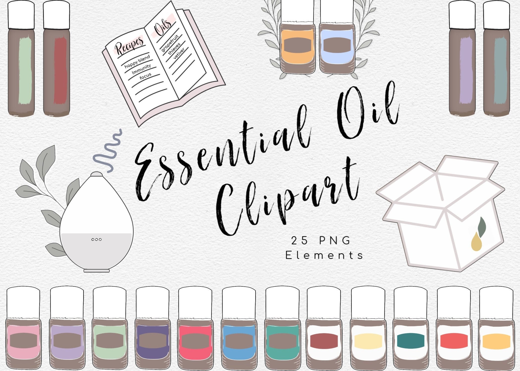 Essential Oil Clipart, Young Living Essential Oil Graphics