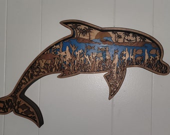 Multi-layer Dolphin Wall hanger
