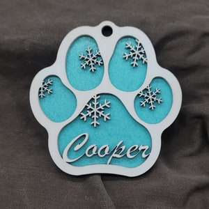 Personalized pet ornament.