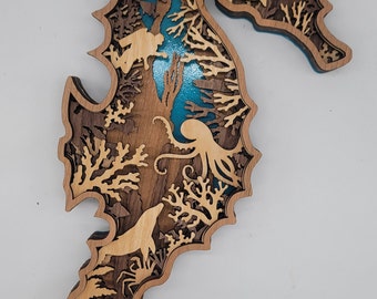 Small 7 layer Seahorse