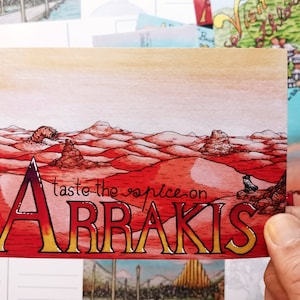 映画と本のポストカード、オリジナルイラスト