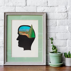 Reflections - A4 Original Art, Illustration, Giclée Print, Landscape, Fantasy