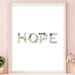 Hope Printable Wall Art, Hope Scripture Wall Art, Hope Wall Decor, Hope ...